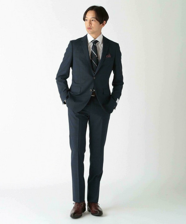 TWグレンチェックスーツ（同素材ベストあり）｜メンズファッション通販