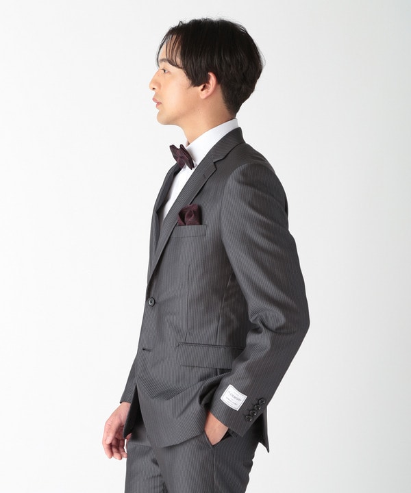 ブライトナローストライプスーツセットアップ（同素材ベストあり