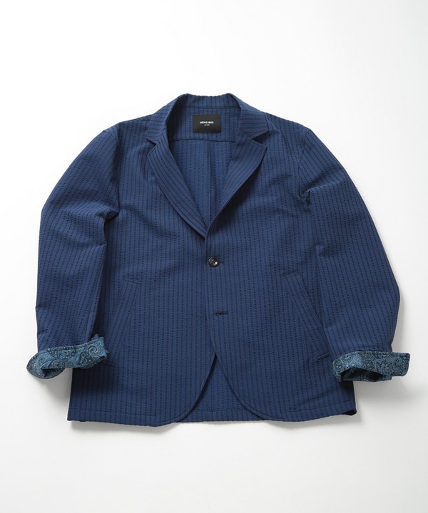 COOL MAX】サッカーストライプテーラードジャケット｜メンズ