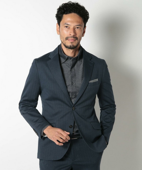 ACTIVE TAILOR】ヘリンボーンテーラードジャケット｜メンズ