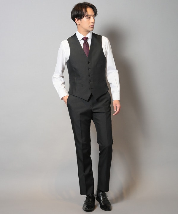 ブライトナローストライプスーツセットアップ（同素材ベストあり