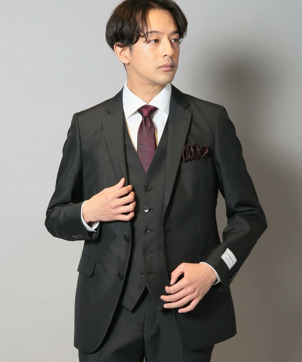 NARROWブライトナローストライプスーツ（同素材ベストあり）｜メンズ