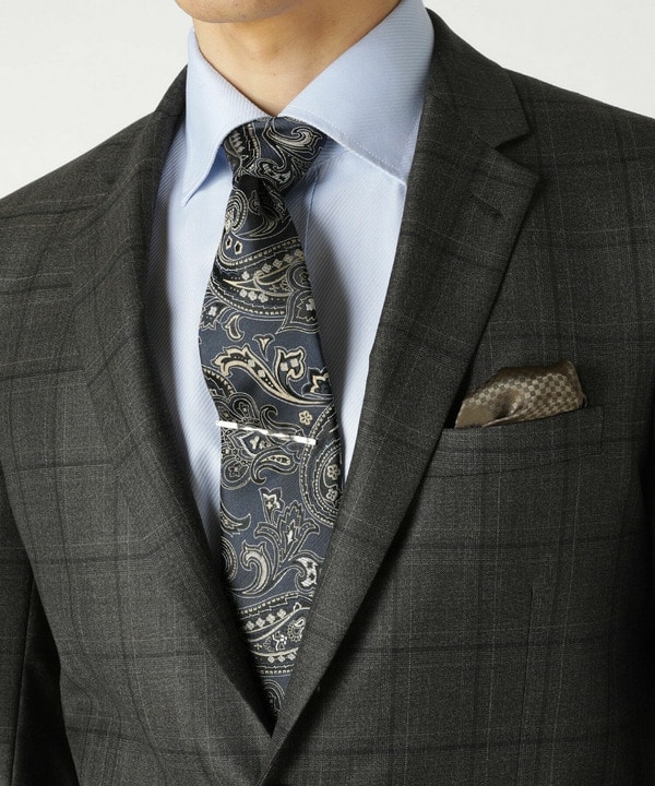 大柄ペイズリージャガード シルクネクタイ｜メンズファッション通販