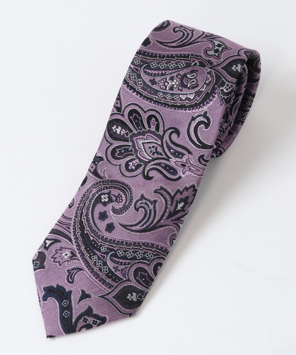 大柄ペイズリージャガード シルクネクタイ｜メンズファッション通販