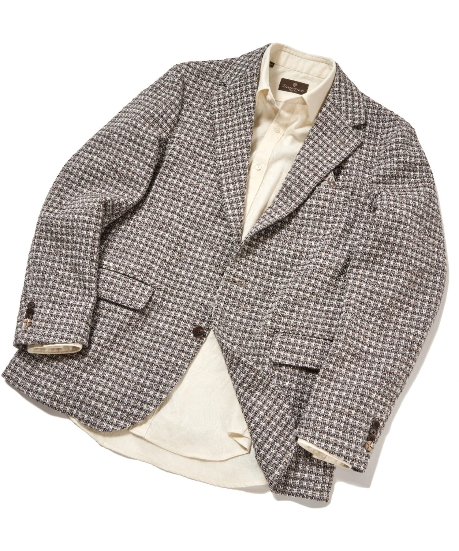 LINTON】ファンシーツイードテーラードジャケット｜メンズファッション