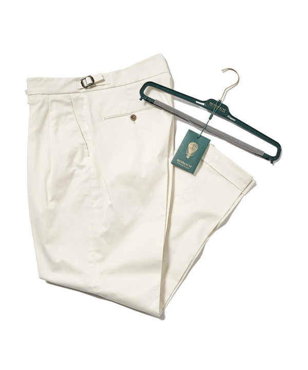 BERWICH】コットンチノストレッチスラックス｜メンズファッション通販