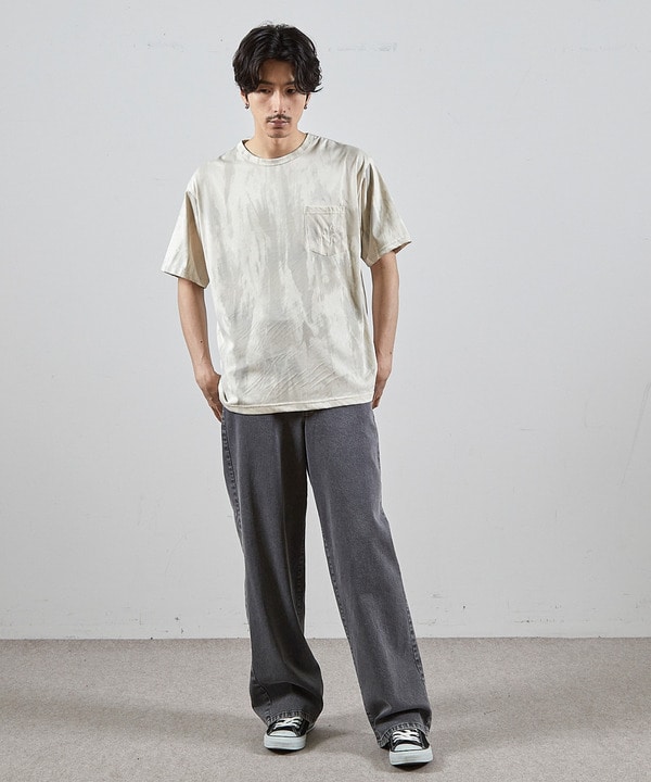 ウォッシュダメージ加工ポケットTシャツ｜メンズファッション通販