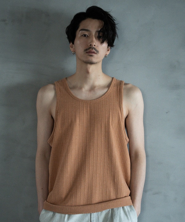 ランダムテレコタンクトップ｜メンズファッション通販 MEN'S BIGI