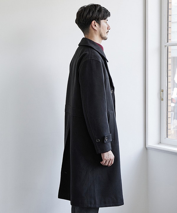 中空糸メルトンオーバーチェスターコート｜メンズファッション通販