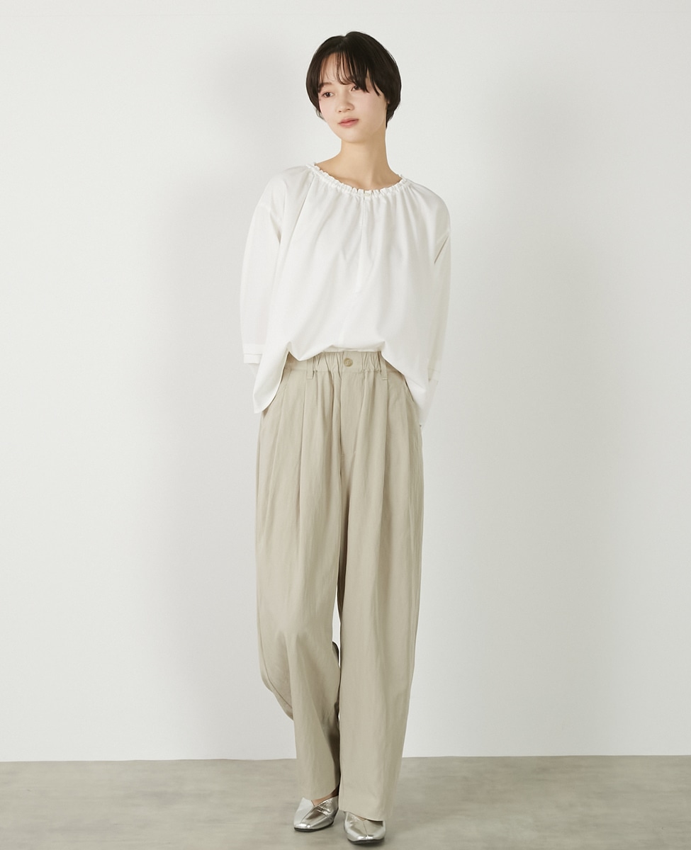 クレープギャザースモックブラウス】｜MELROSE CLAIRE（メルローズ