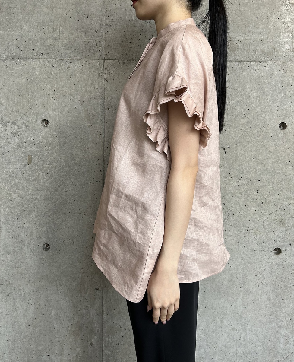 リネンフリルスリーブブラウス｜Liesse（リエス）｜商品詳細