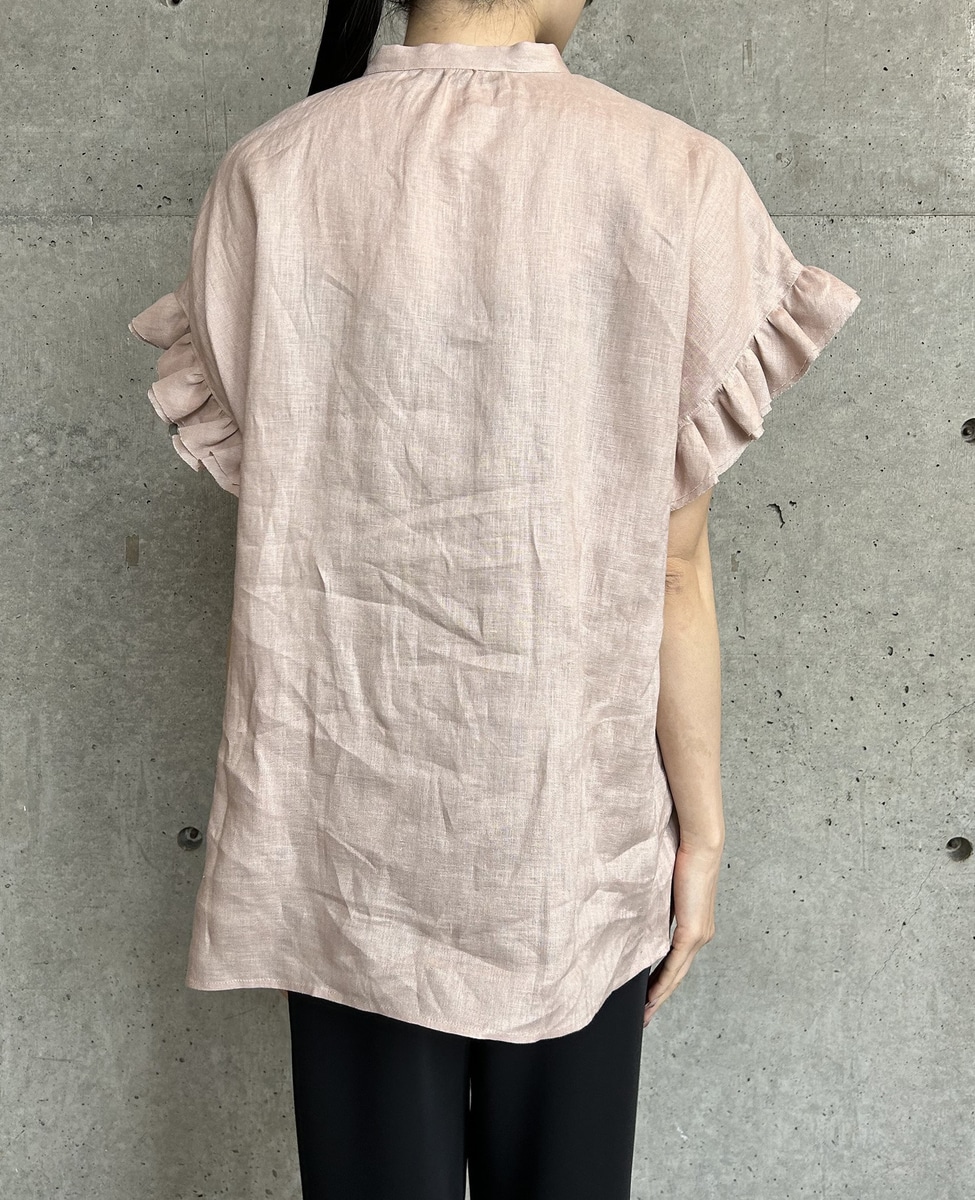 リネンフリルスリーブブラウス｜Liesse（リエス）｜商品詳細