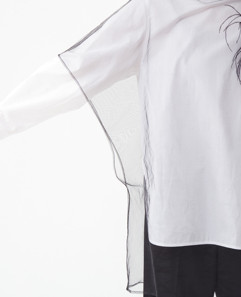 別注》【MARGE/マージ 】フェザー付チュールTOP｜martinique