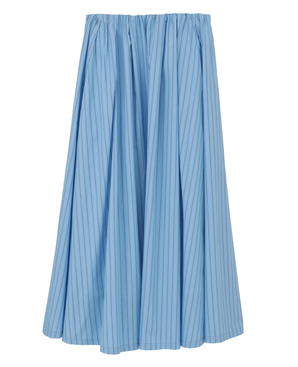 ウェザークロス/ストライプギャザースカート（セットアップ可