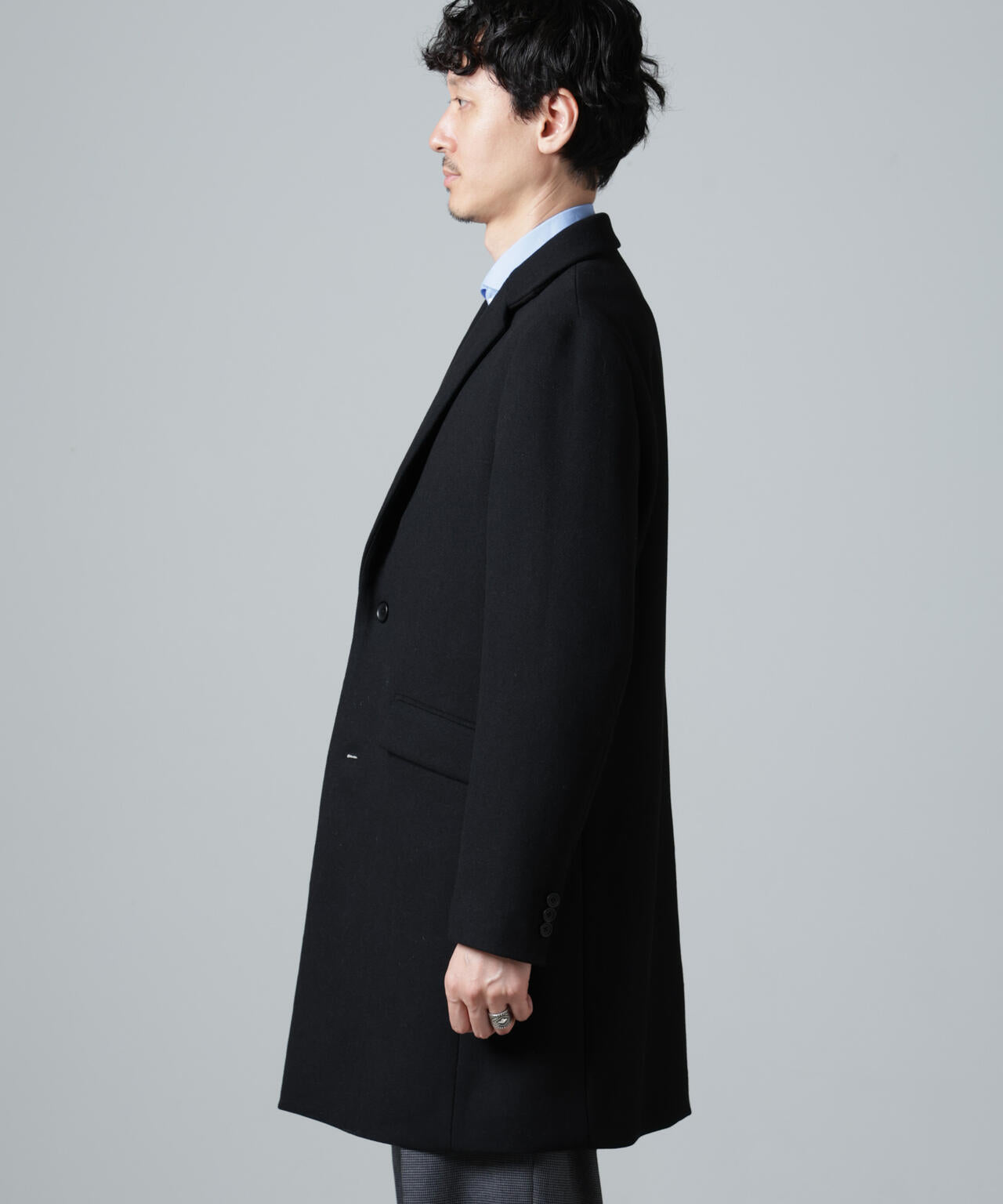 ウール ブレンド メルトン チェスター コート