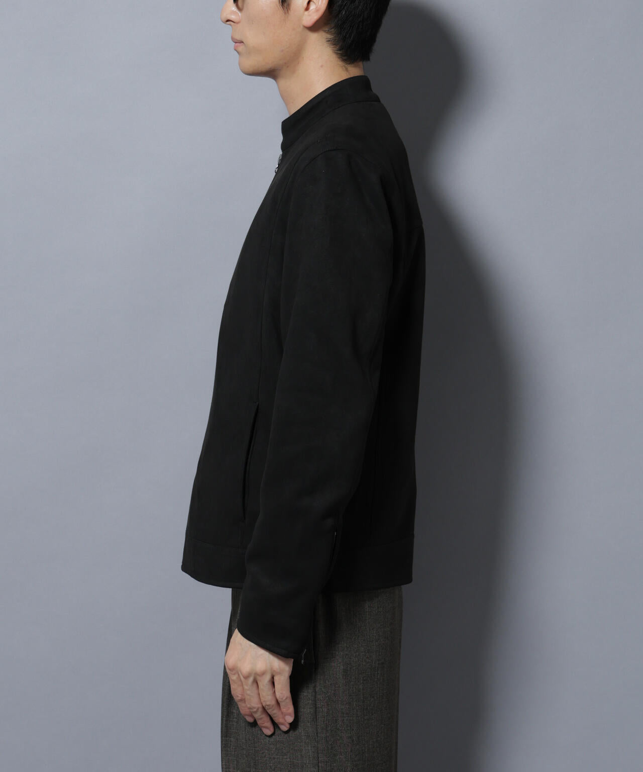 フェイクスエードシングルライダース