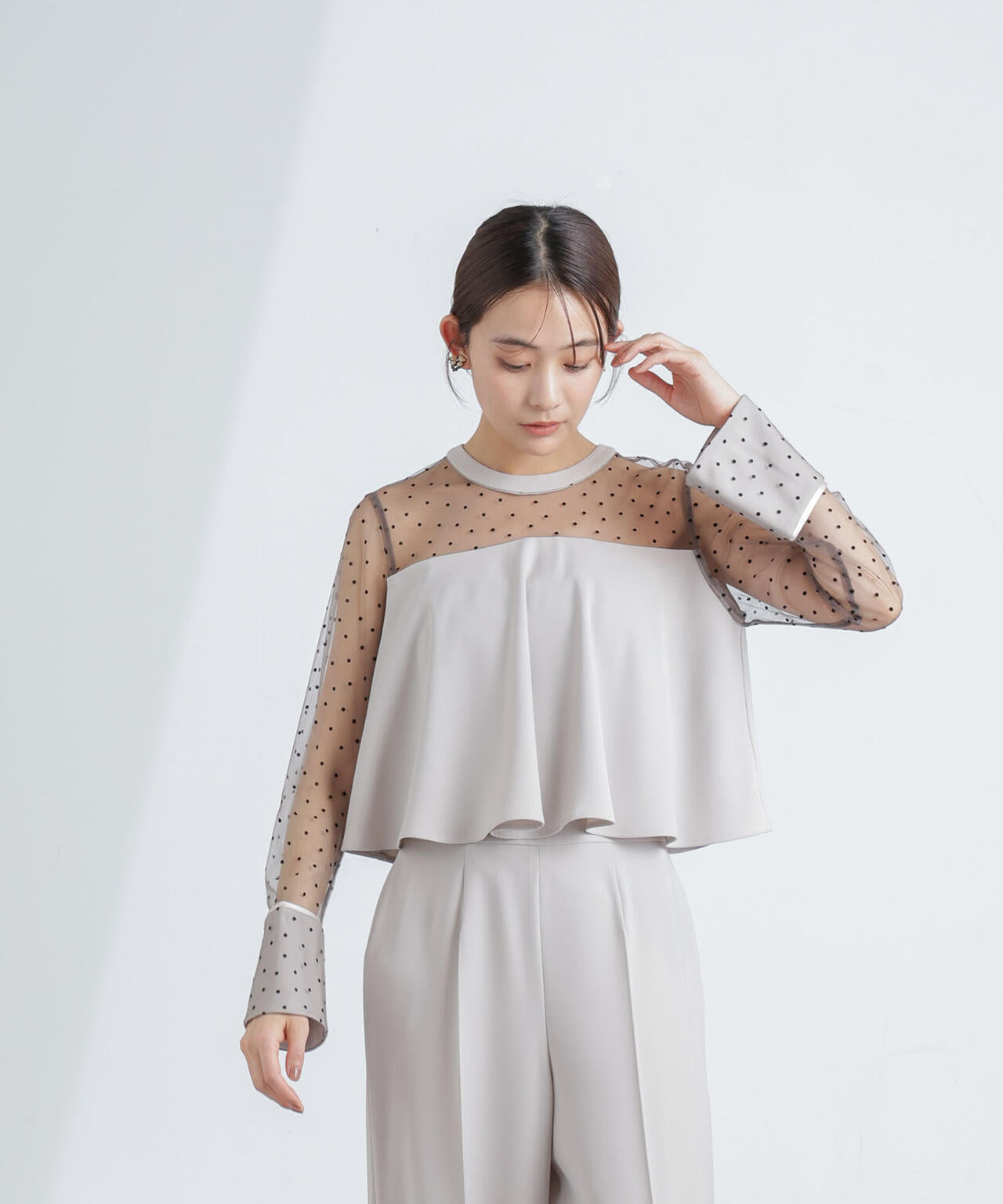 フロッキー ドット チュール セットアップ