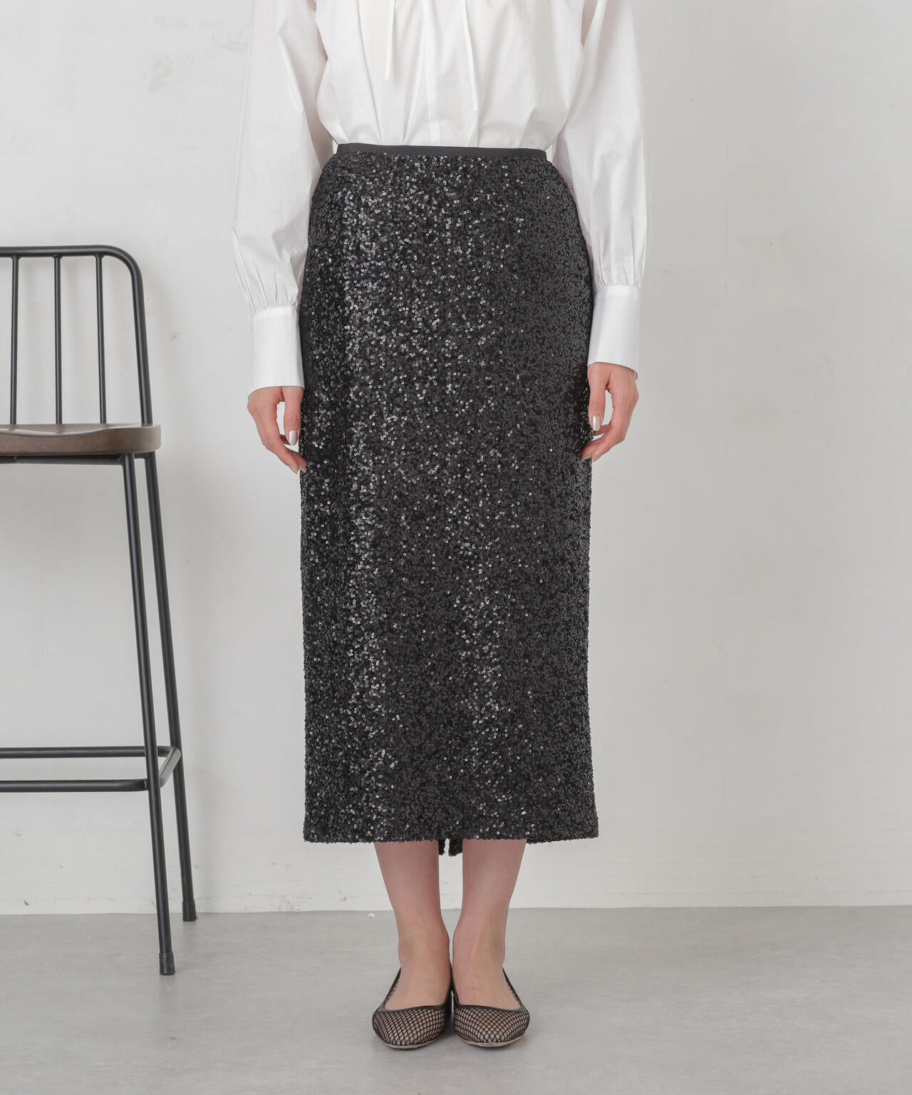 スパンコール I ライン スカート