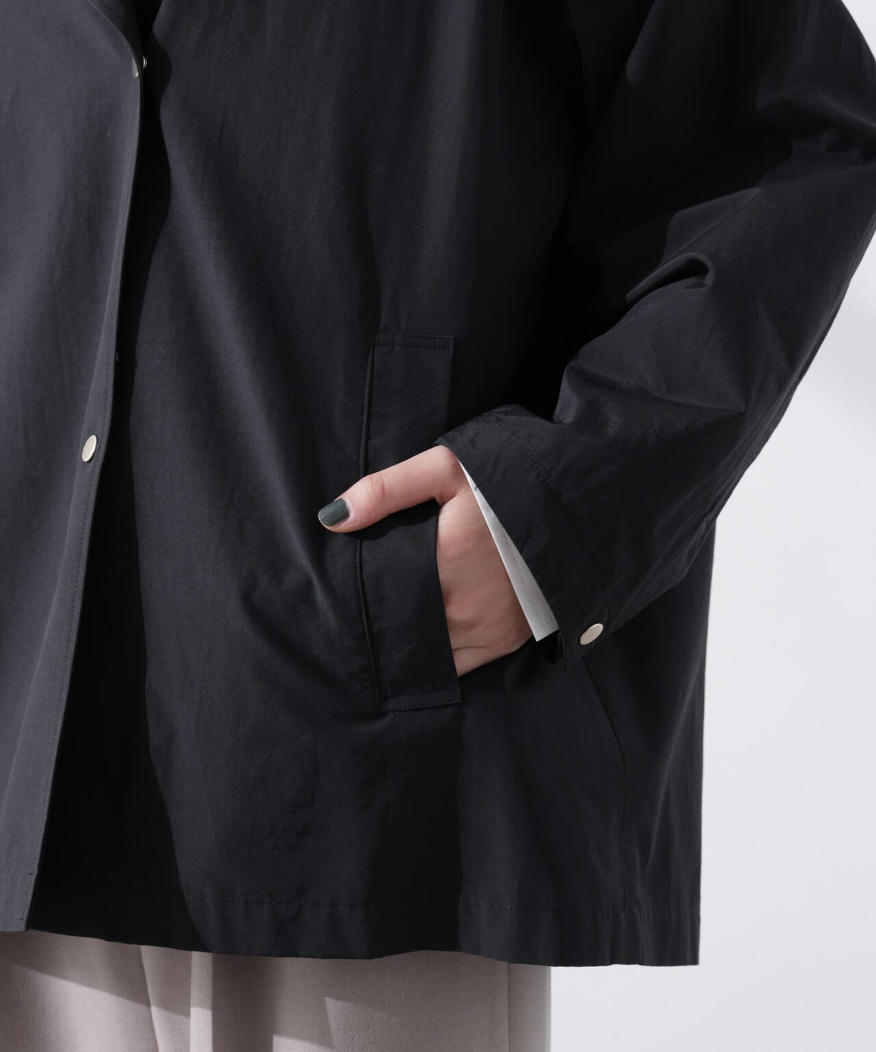 ミドル丈 ワイド ラフ トレンチ