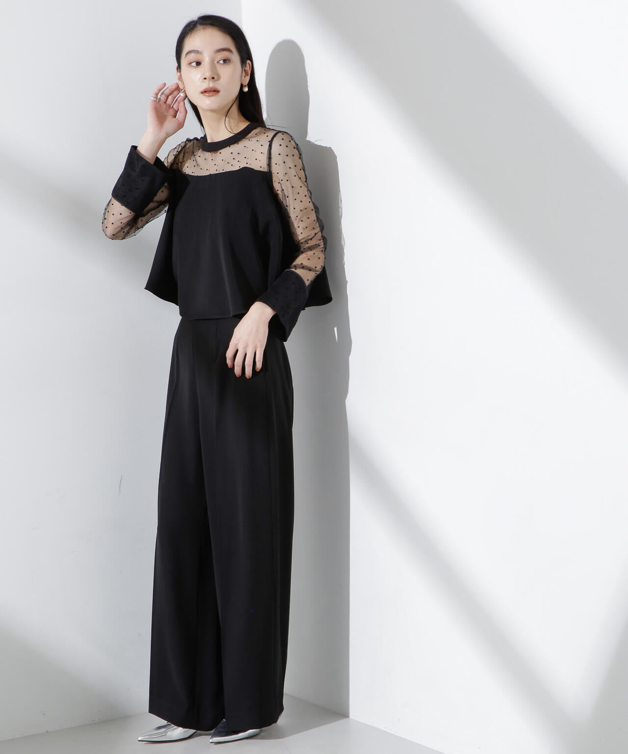 フロッキー ドット チュール セットアップ