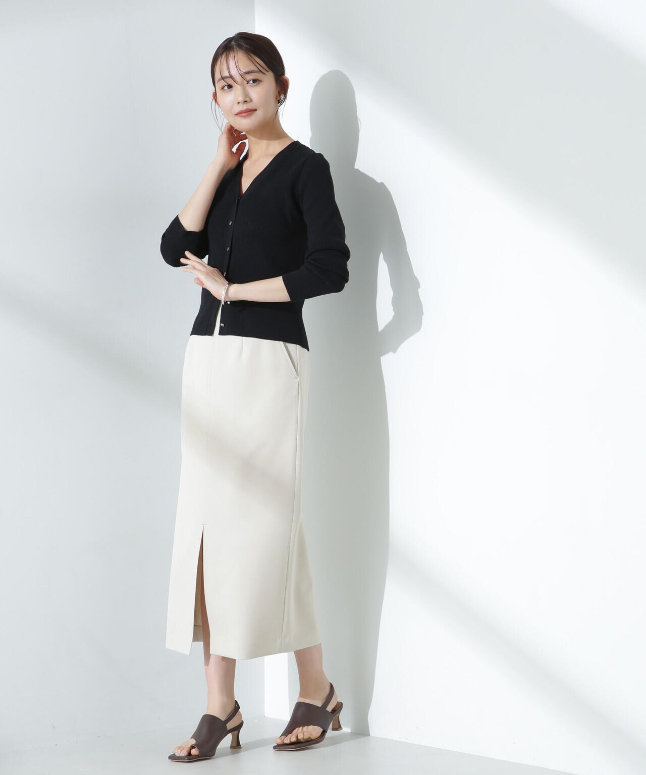 デイリー ファンクション サイドタブ タイト スカート ( セットアップ 可)