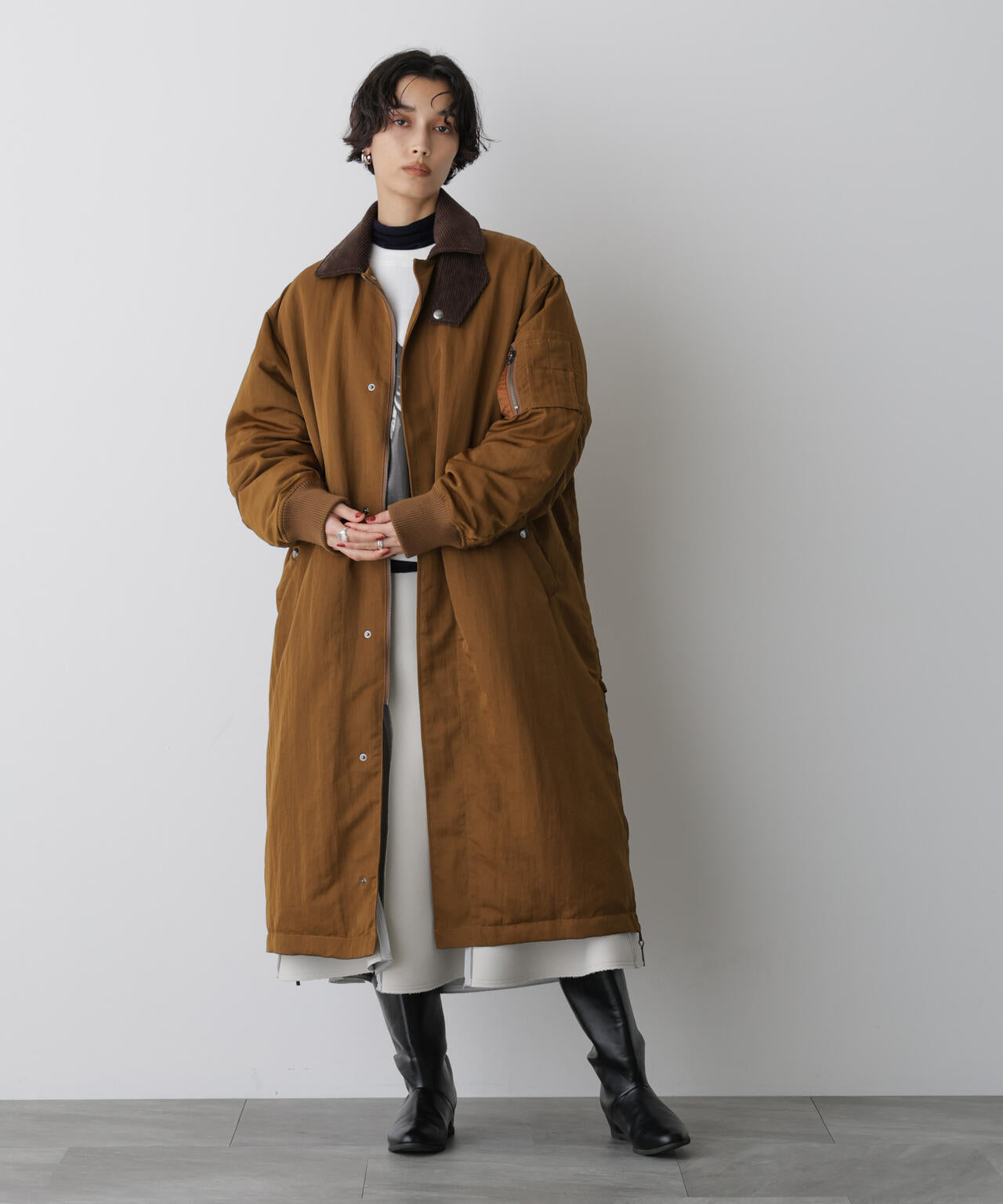 STEVELOUR 」「 西川ダウン(R) 」ミリタリー ロングコート