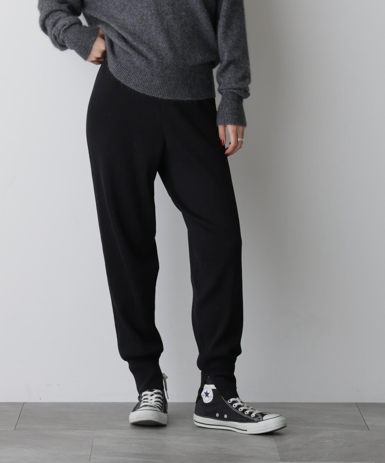 STEVELOUR 」 裾 リブニット パンツ