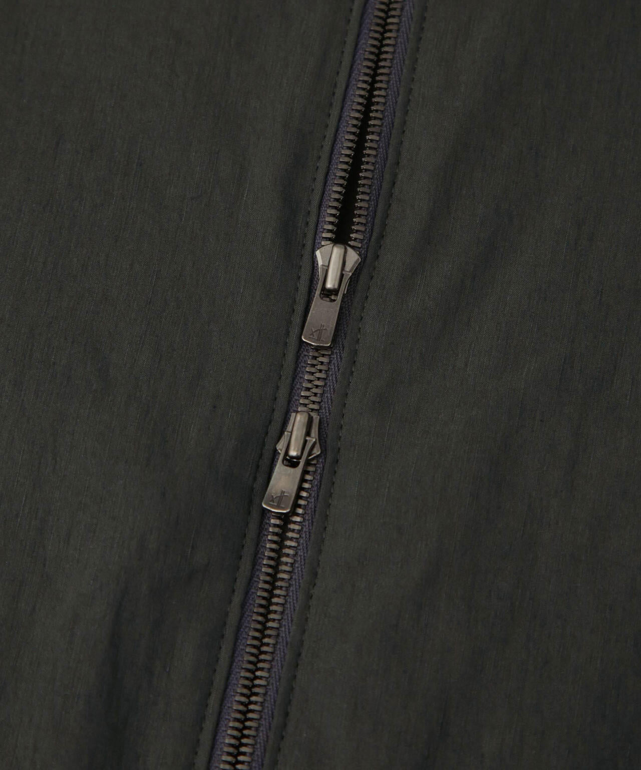 ATON/STRETCH NYLON LINEN ZIP-UP JK