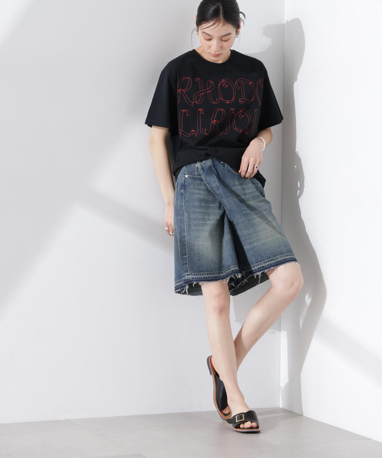 RhodolirioN / 5Pockets Huge Shorts - Denim