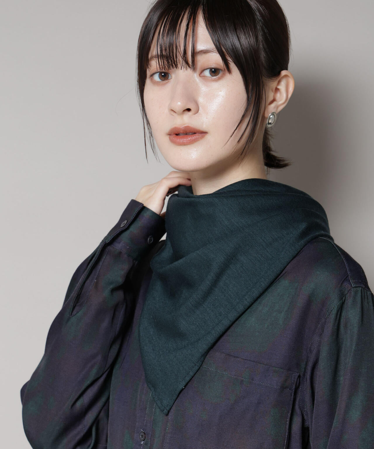 La Maison de Lyllis / KERCHIEF ウール ジャージー スカーフ