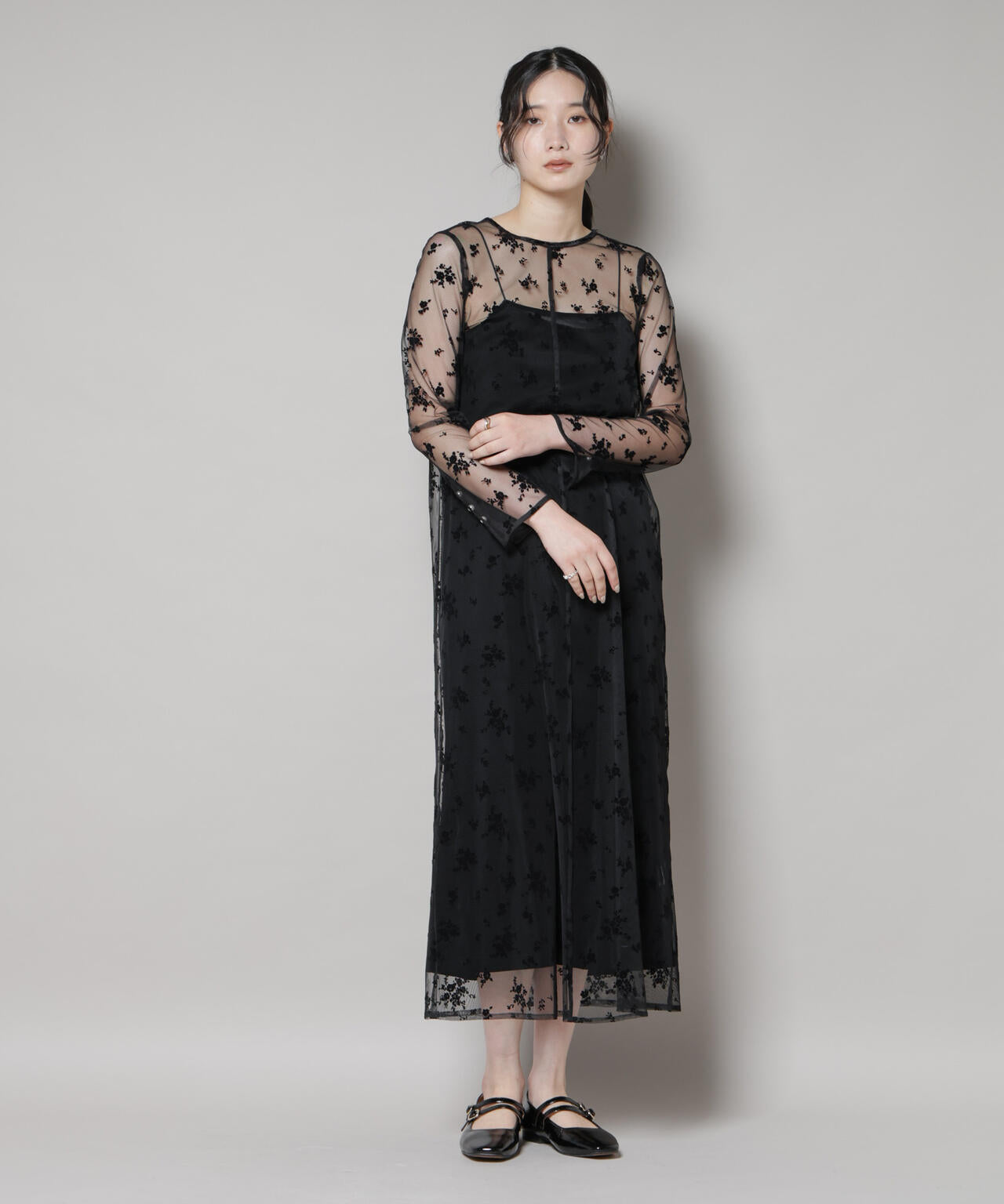 kaene / フロッキー ベロア 2way ドレス