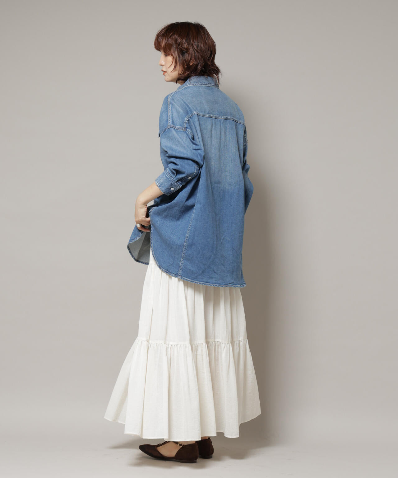 Healthy DENIM / Almond デニム ビッグシャツ