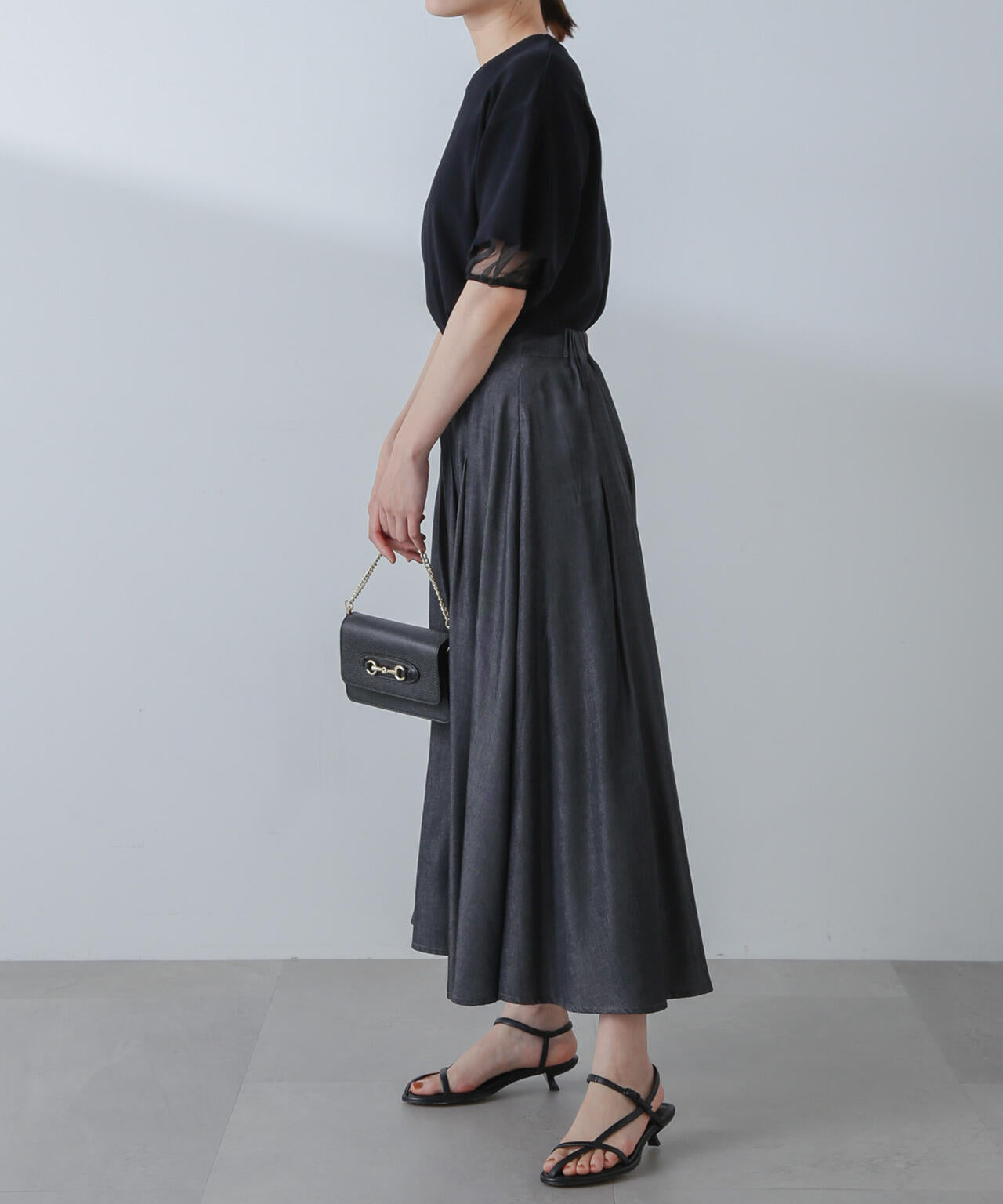 フレア マキシ スカート (セットアップ可)