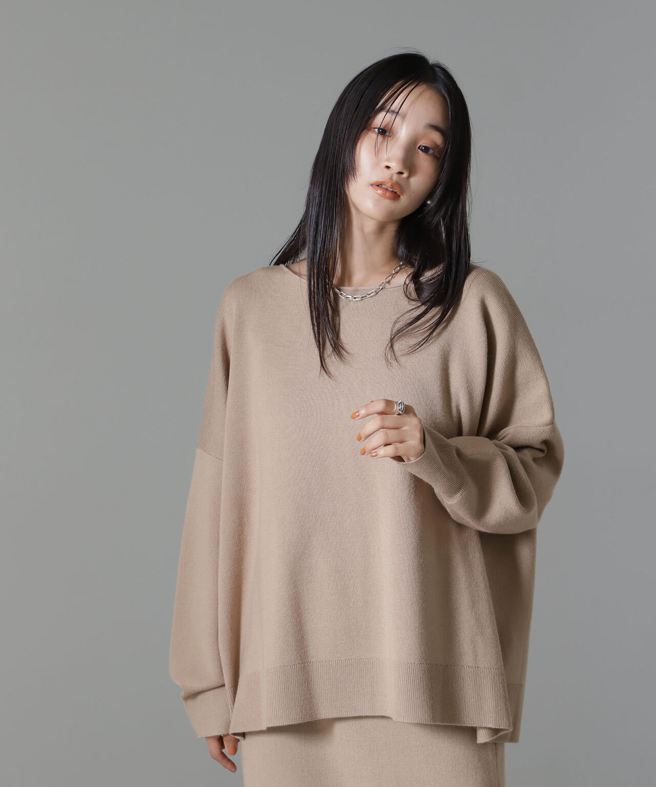 モチッと 毛玉抑制 ニット プルオーバー（セットアップ可）