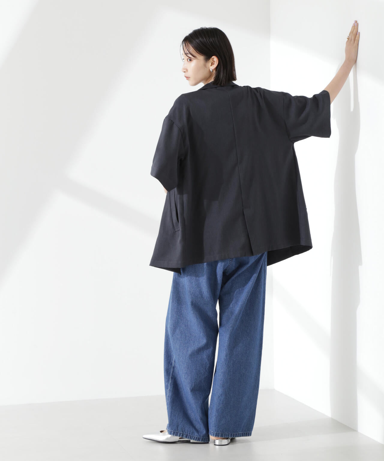 クリスピー ツイル ショートスリーブ ジャケット ( セットアップ可 )