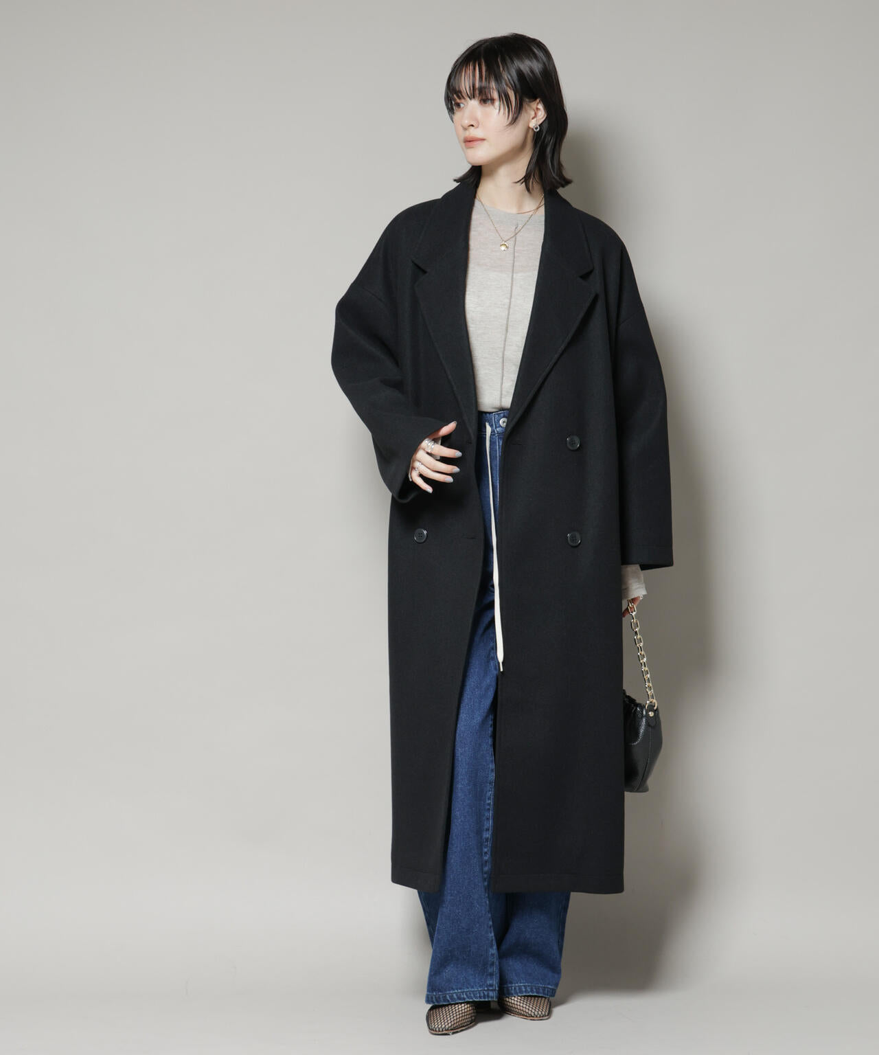 メルトン ジャージー チェスター ロングコート