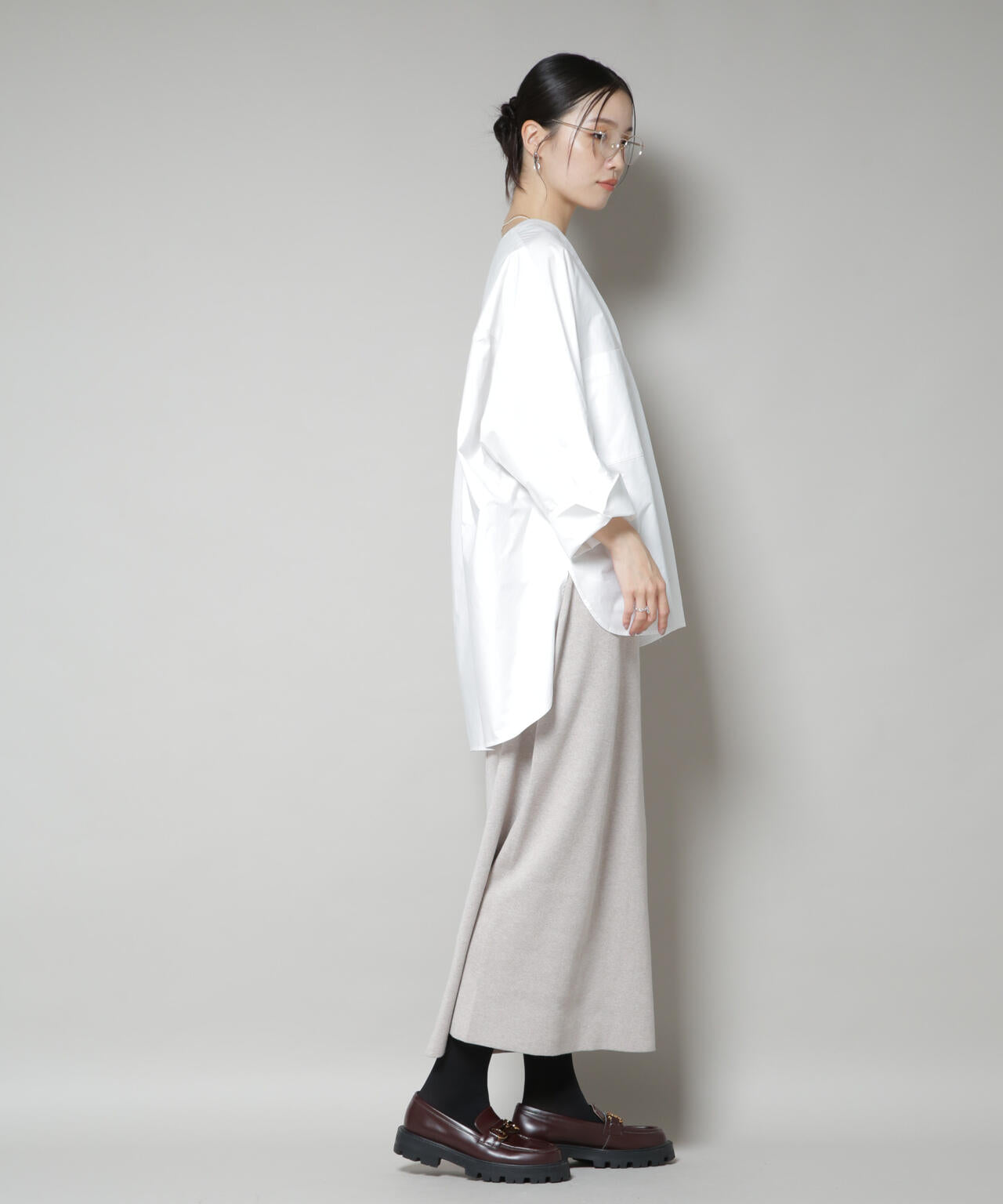 毛玉抑制 総針 スカート ( セットアップ 可)