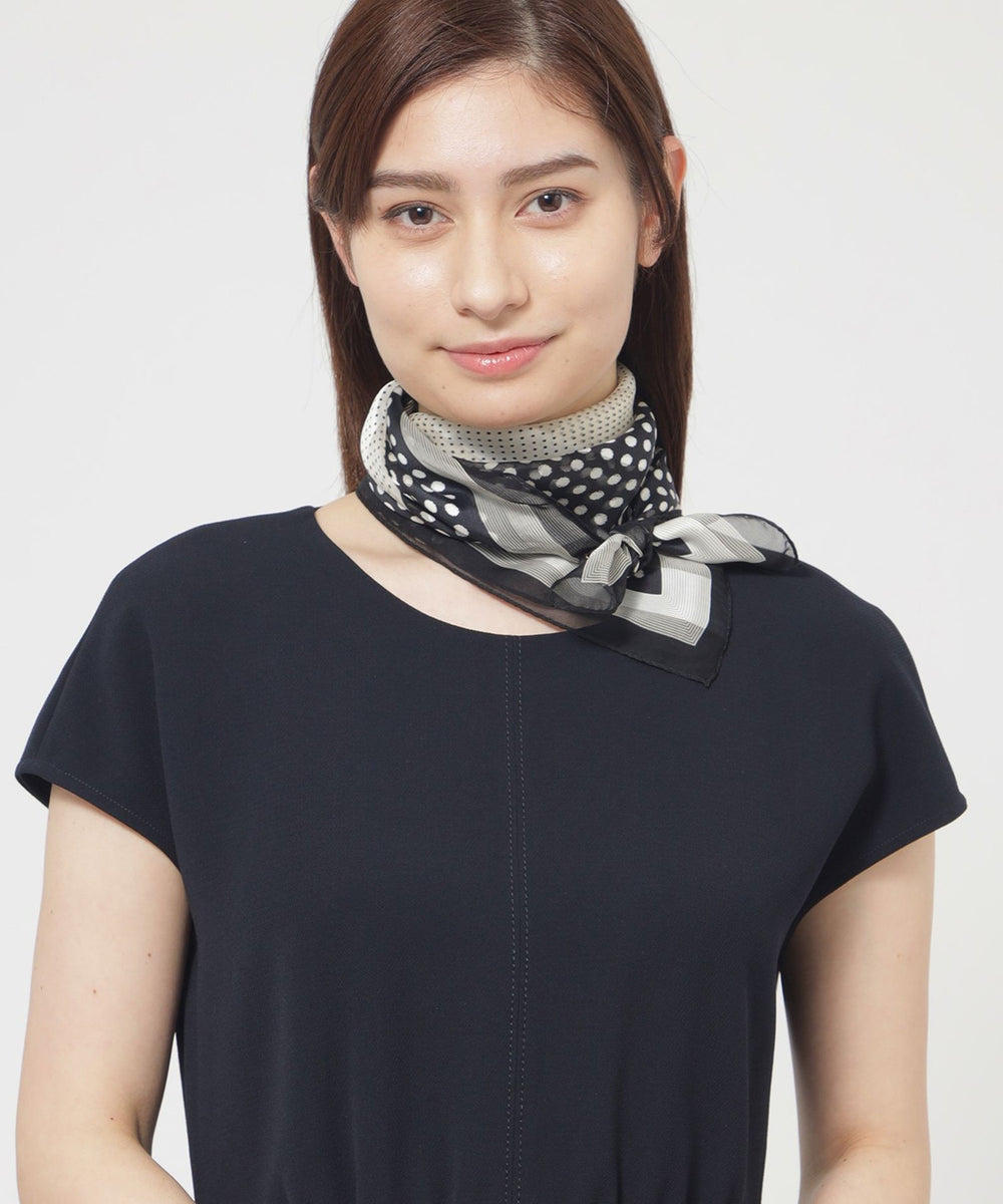 Precious掲載】ブラッシュドットスカーフ(マフラー・ストール