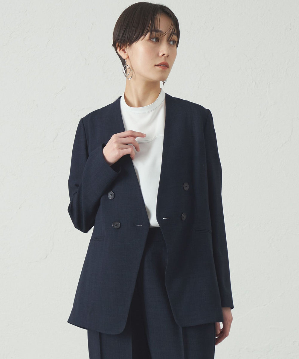 セットアップ対応/洗える/吸水速乾】リネンライクノーカラーサマー