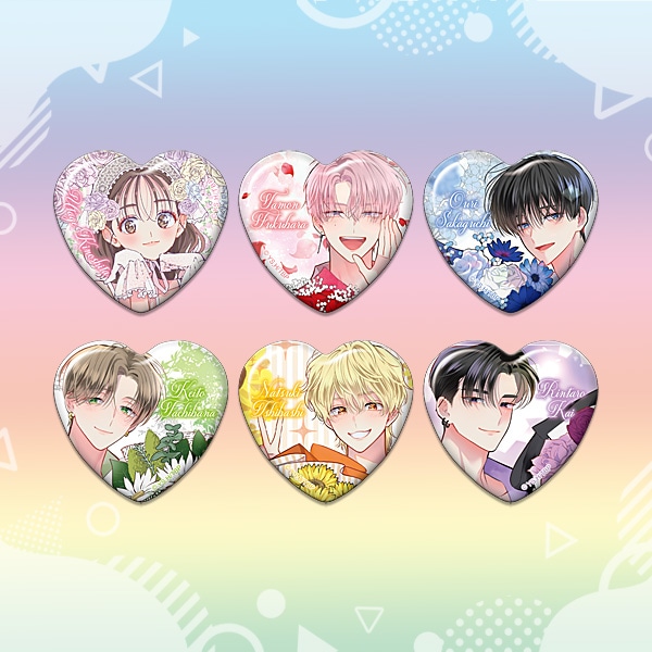 多聞くん今どっち コラボカフェ トレーディング ハート缶バッジ 白泉社