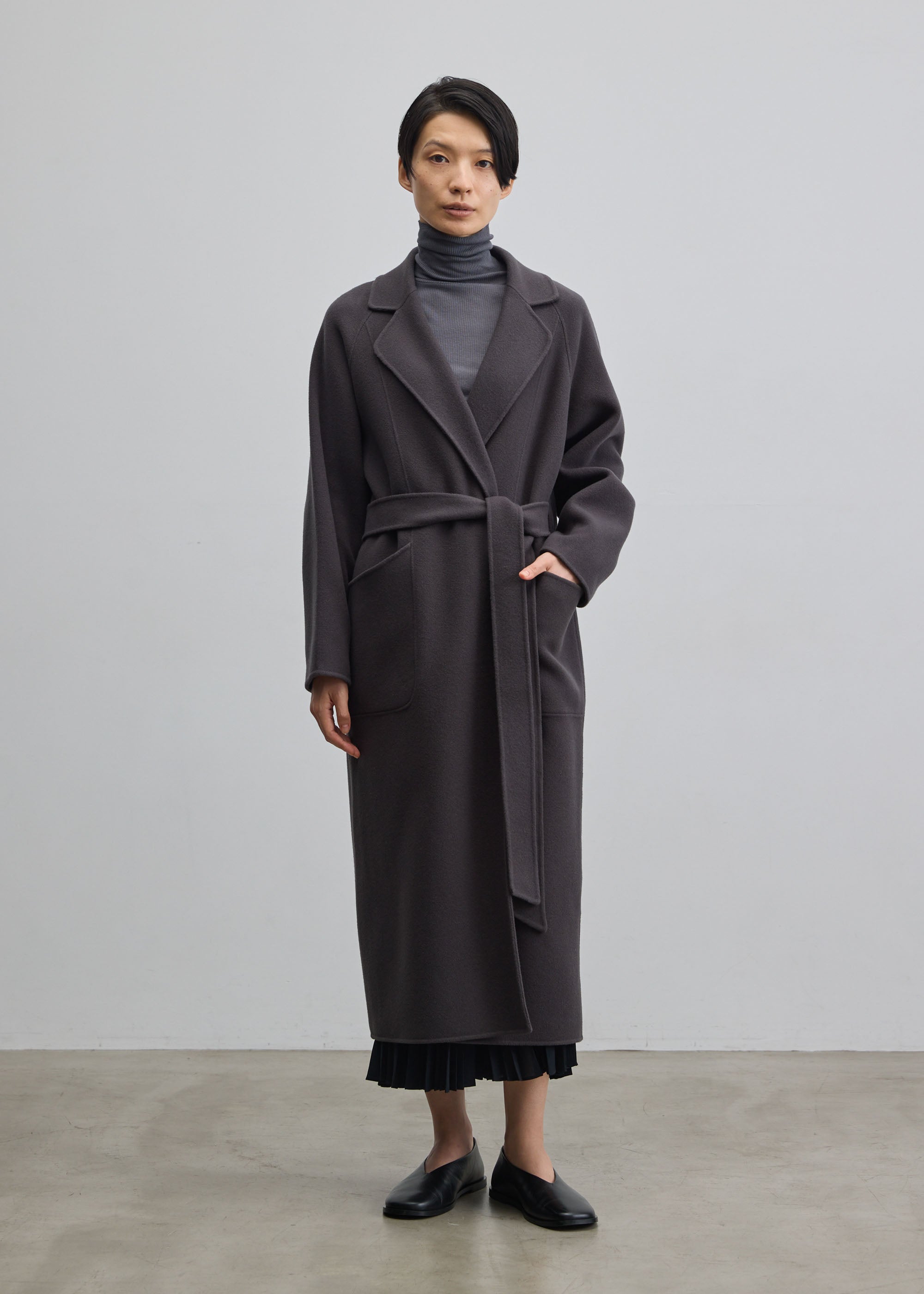 ウールリバーローブコート - SOÉJU online store｜上質な大人の女性の