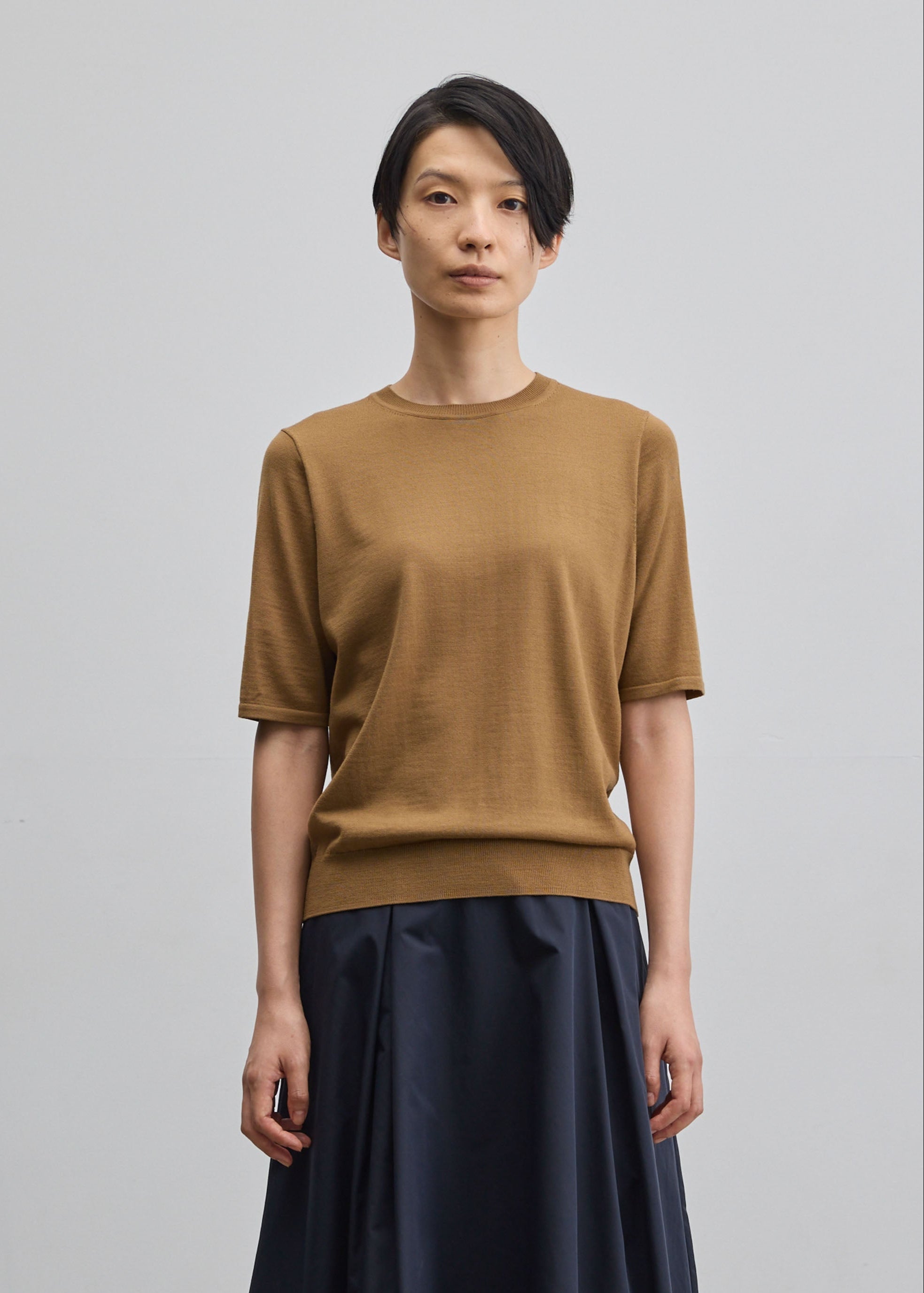 ウールハイゲージハーフスリーブプルオーバー - SOÉJU online store