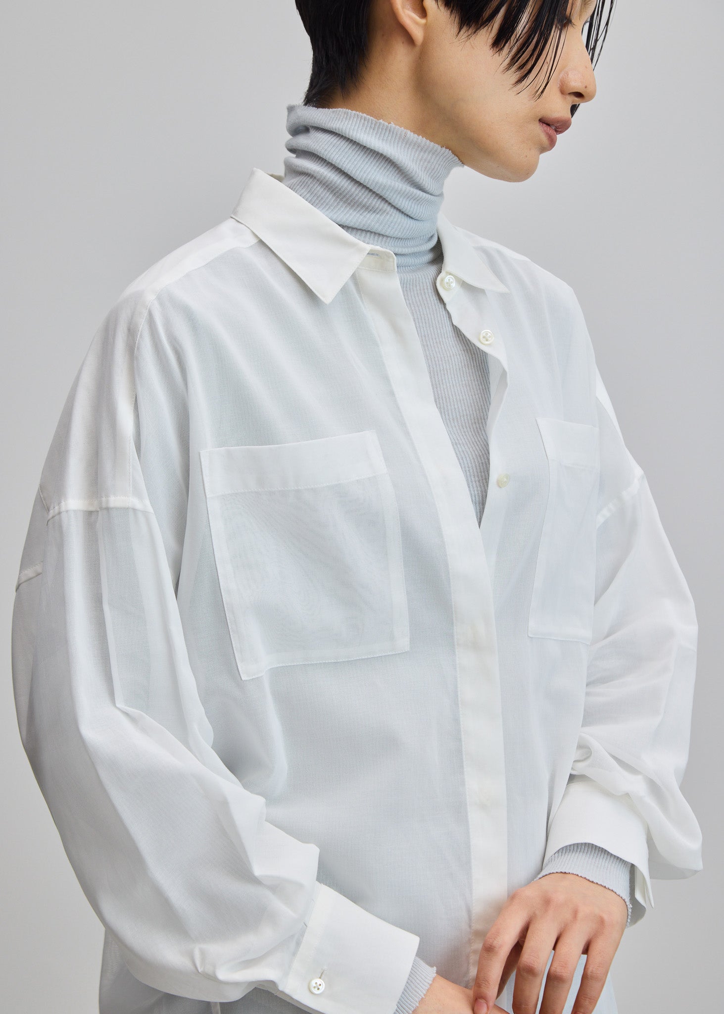 オーガニックコットンシアーシャツ - SOÉJU online store｜上質な大人