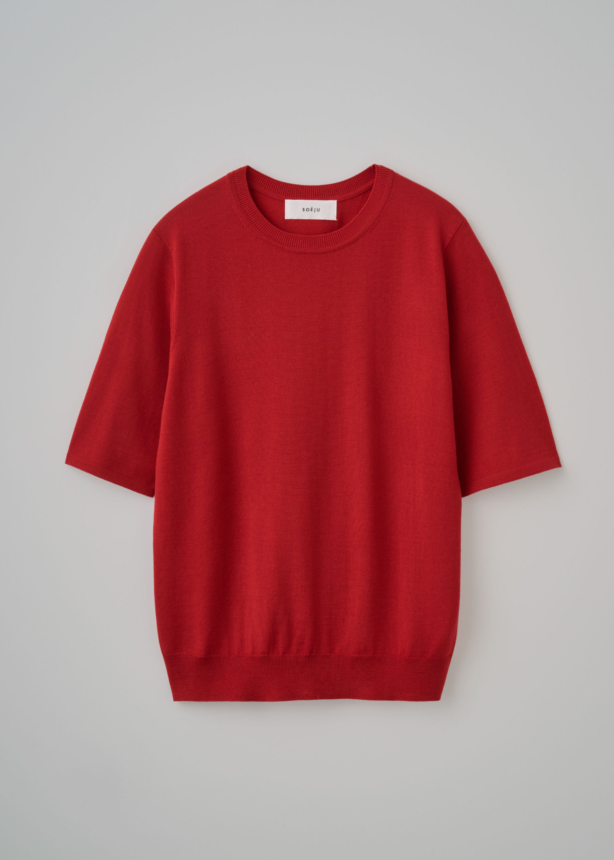 ウールハイゲージハーフスリーブプルオーバー - SOÉJU online store