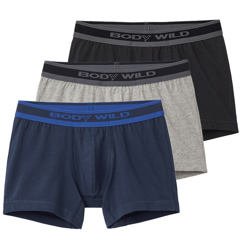 ボクサーパンツ 3枚セット メンズ 下着 前とじ bodywild ボディ