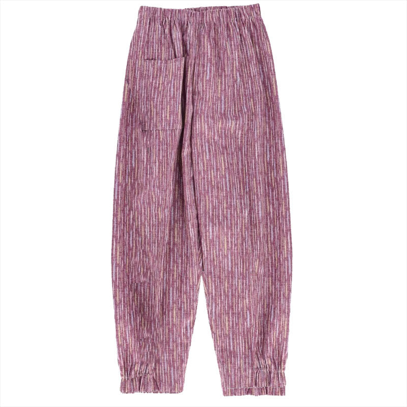 綿100％ レディース もんぺ 色柄おまかせ パンツ 無地 シンプル