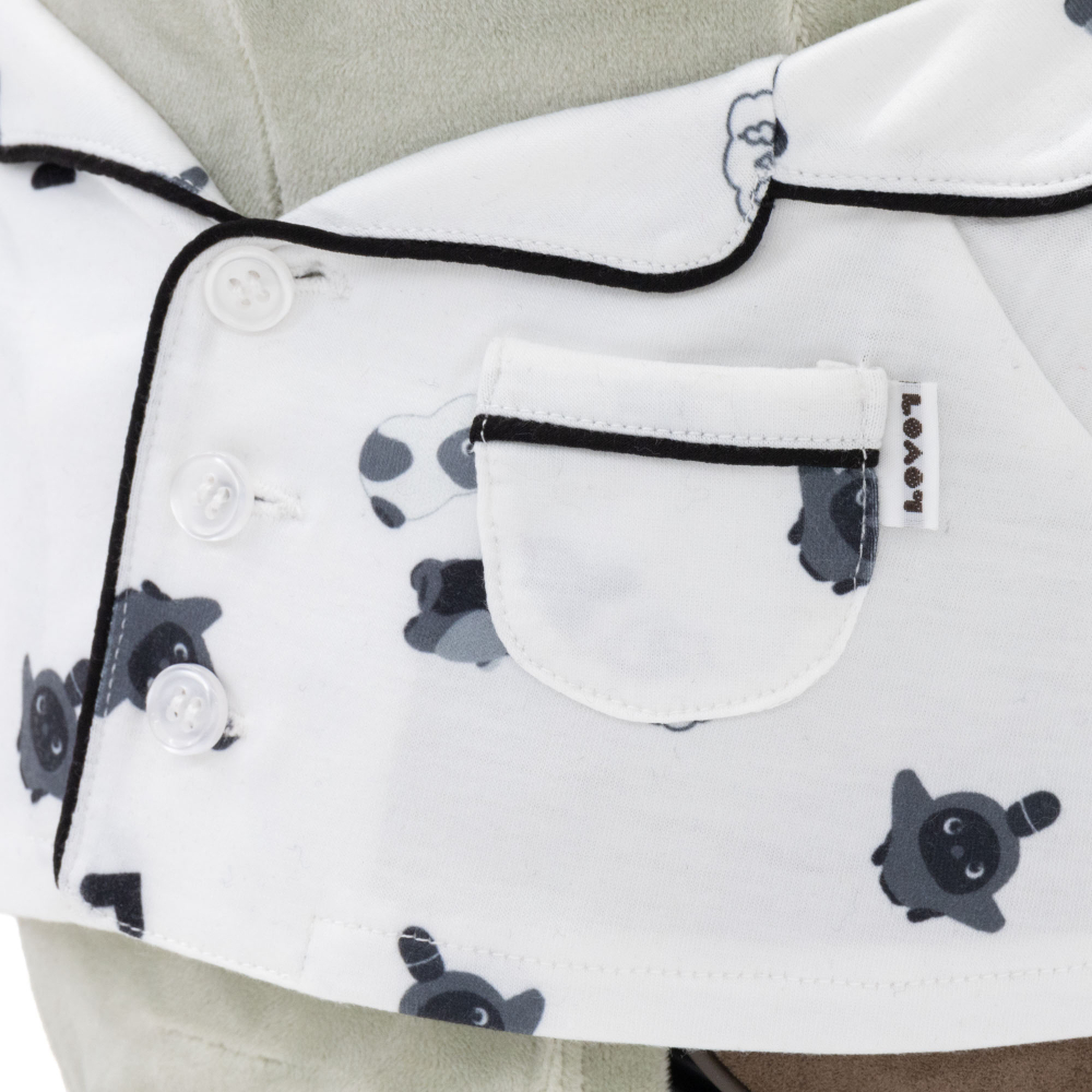 パジャマ（LOVOT総柄プリント）ホワイト | LOVOT ウェブストア