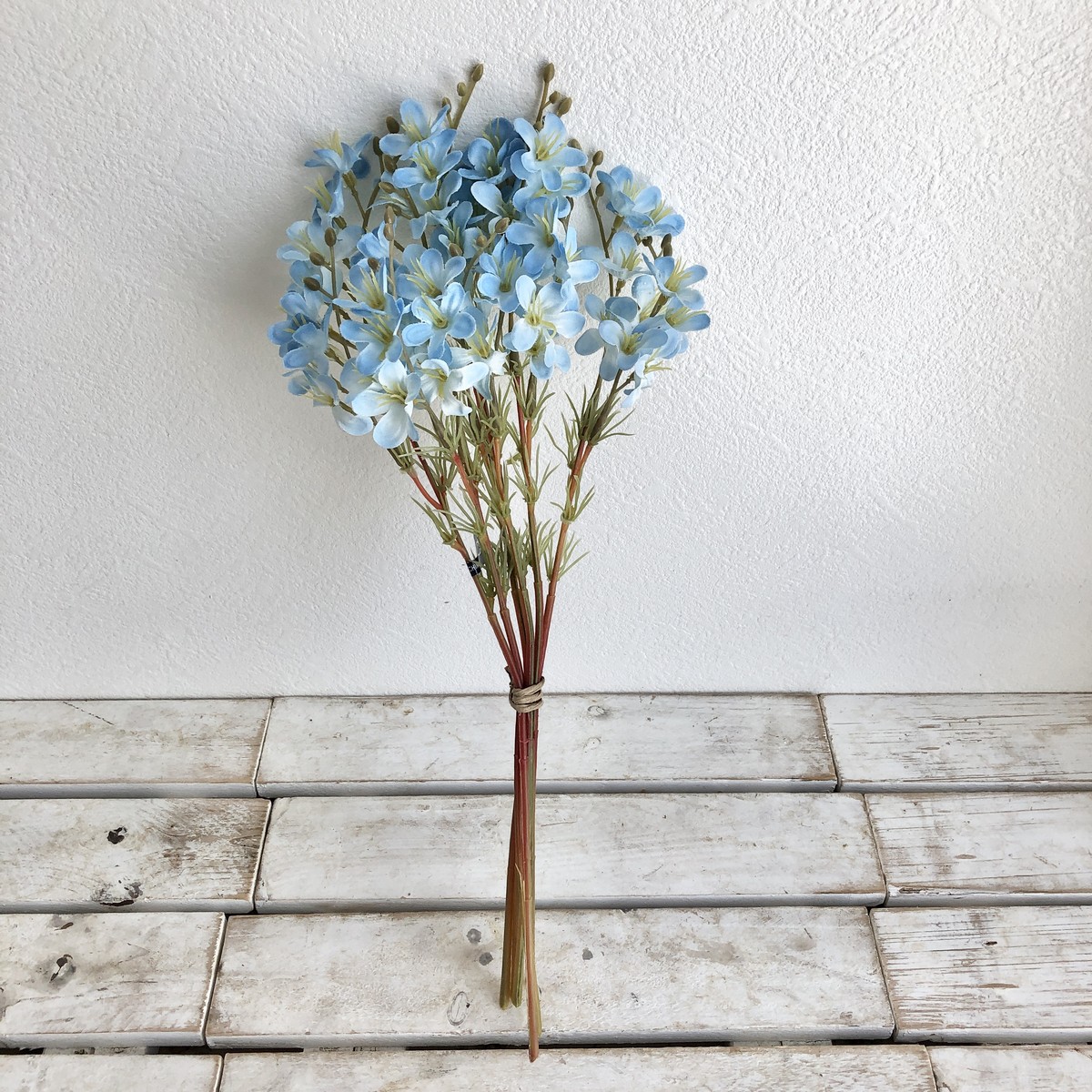 造花】アスカ/ワックスフラワーバンチ(1束6本) ブルー/A-34512-9 - 花