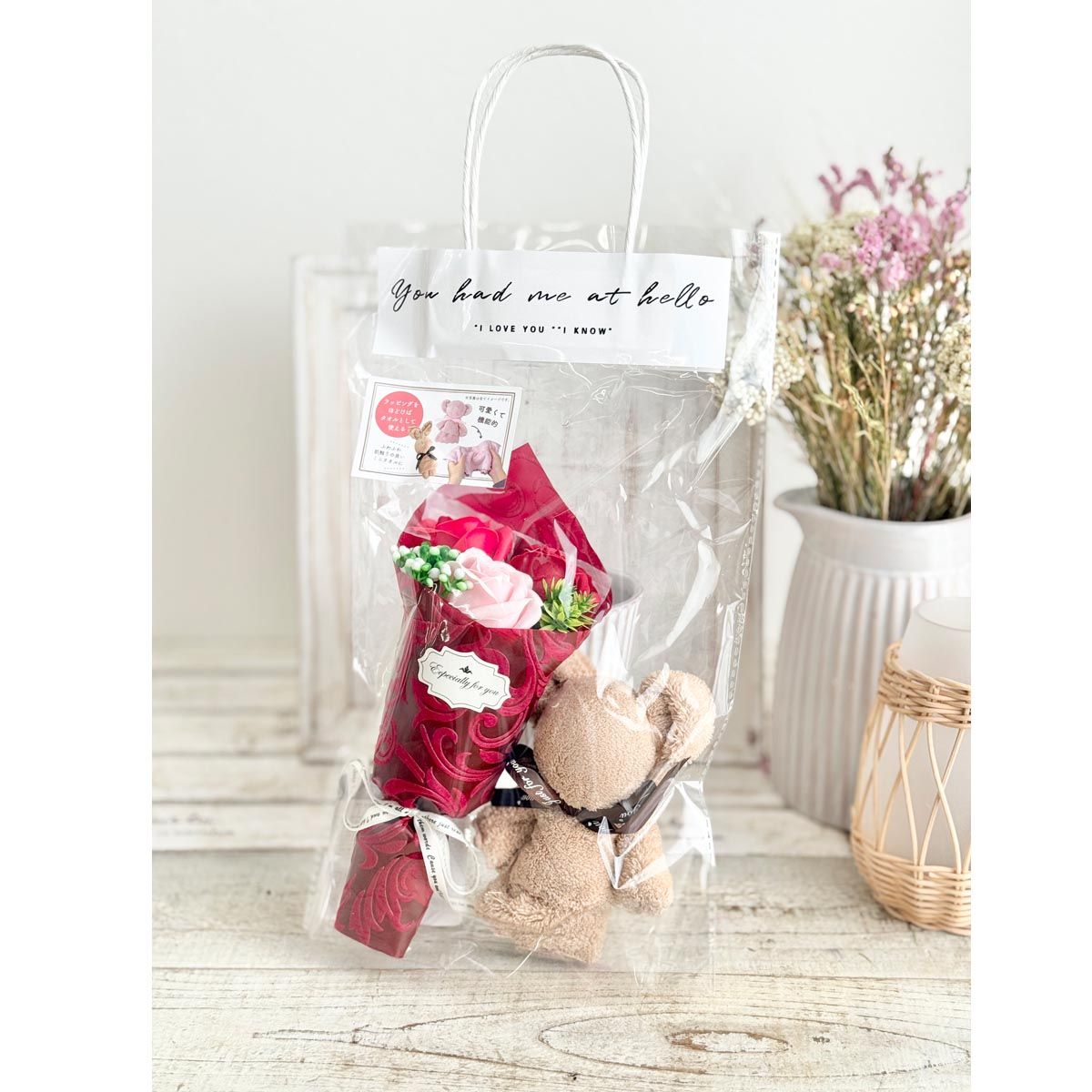 即日☆【ソープフラワー】松野ホビー/ウサギタオル&シャボンフラワー