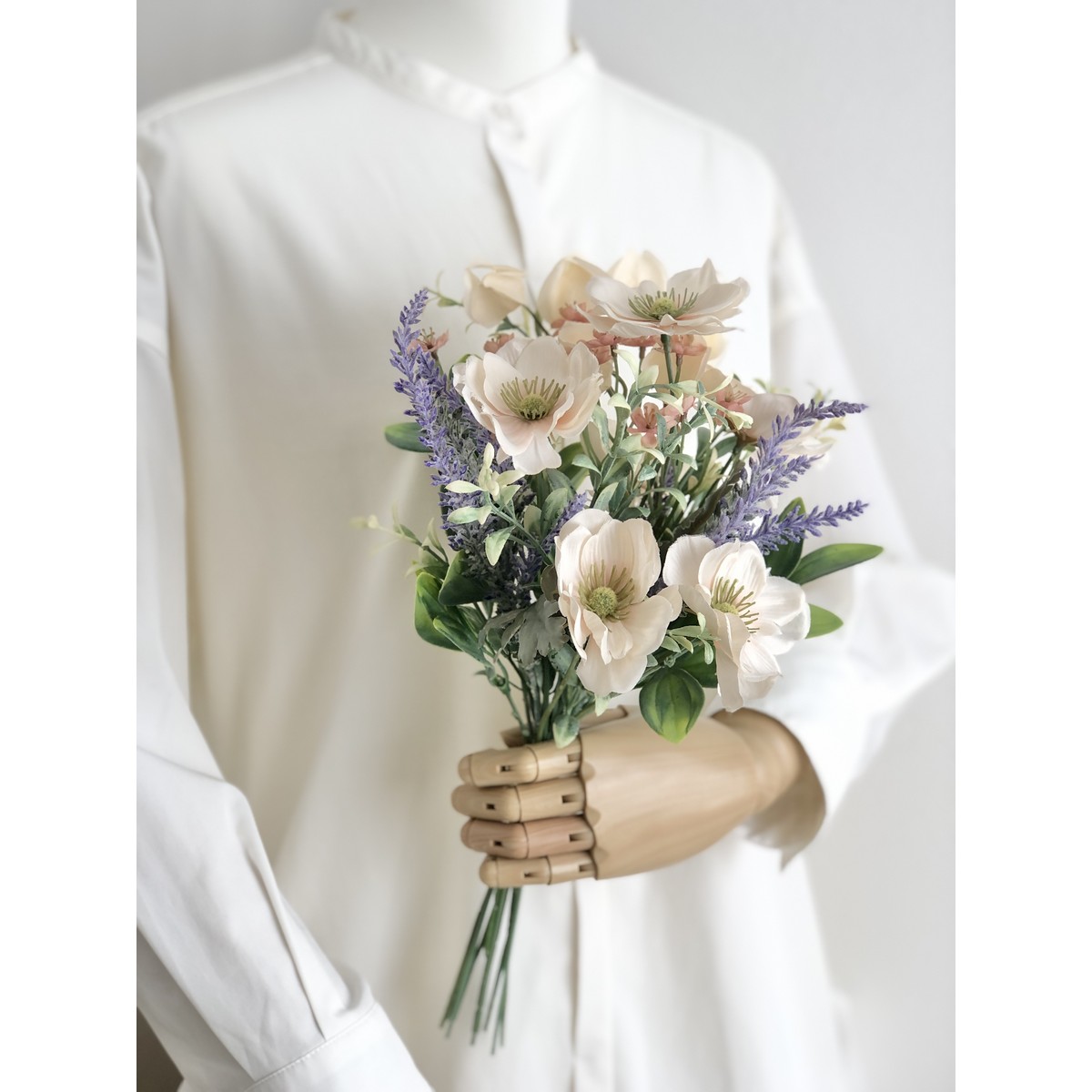 即日☆【造花】MAGIQ東京堂/アネモネラベンダーブーケ ピーチピンク #2